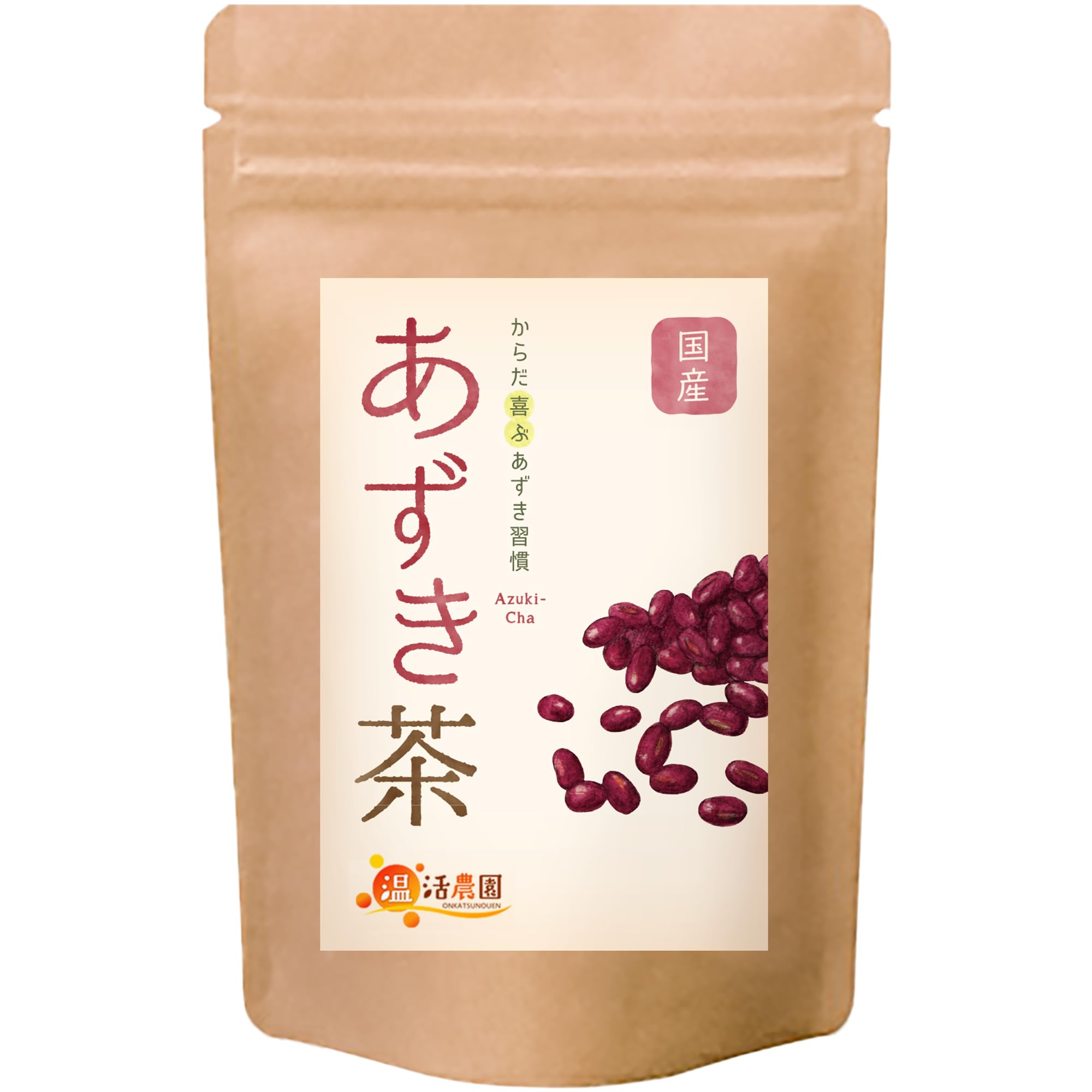Onkatsu Farm Azuki Bean Premium Japanese Tea Bags, Rich Nutty Flavor, Hot or Iced, Caffeine Free, 40 Total Tea Bags