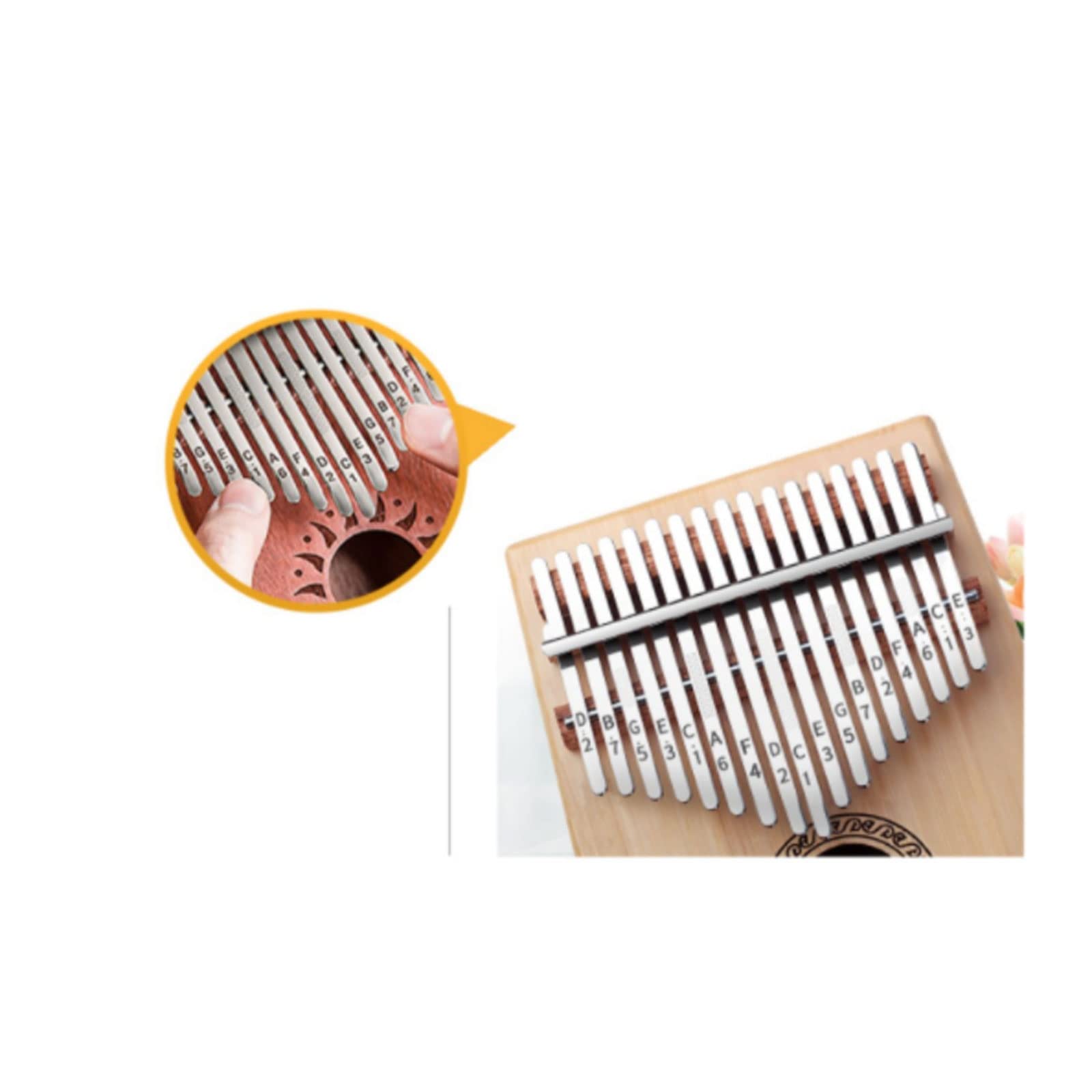 Suono Squisito Thumb Piano Chrismtas/Regalo di Compleanno per Principianti Adulti Strumento Musicale Professionale in Legno (17 Tasti) Facile da Giocare