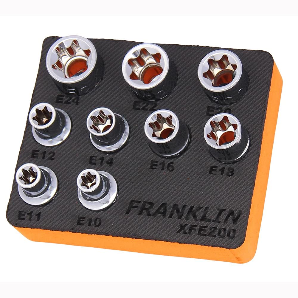 1/2" Drive E-Torx Socket Set 9 Pcs Franklin Tools XFE200