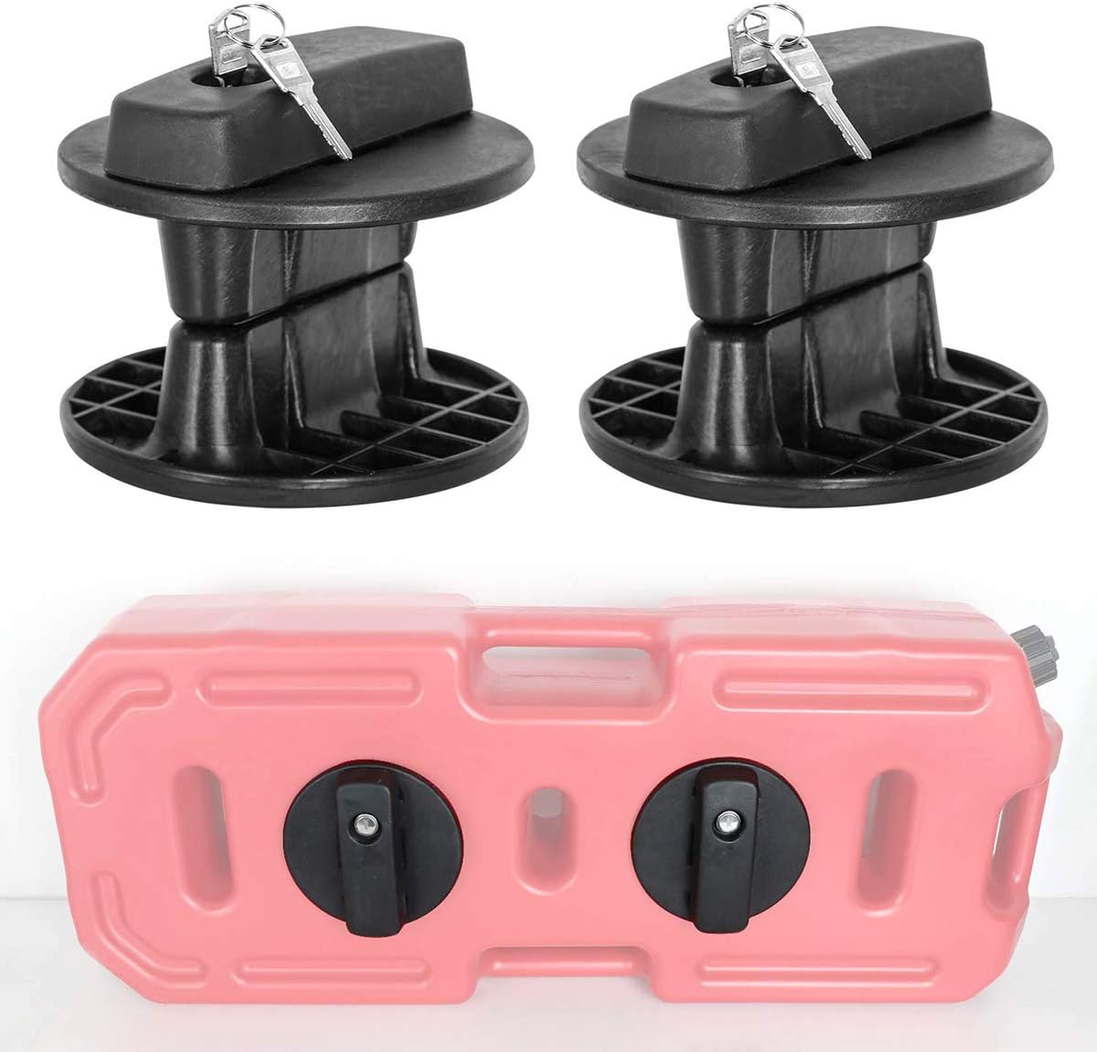 SXMA Pack Mount for 20L/5 Gallon Gasoline Pack Gas Container Mounting Bracket Kit Fuel Can Lock,(2pcs)