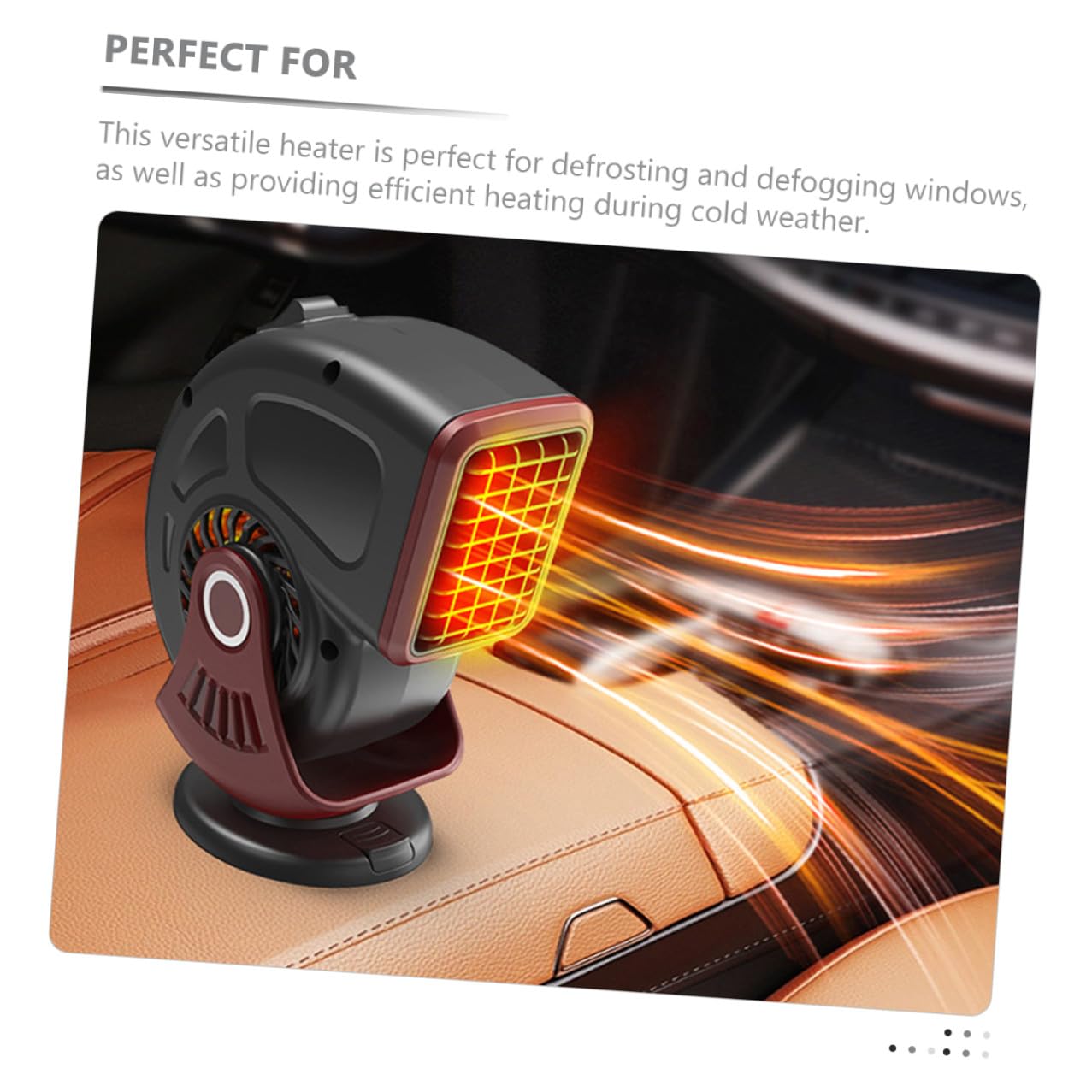 TOYANDONA Tragbare 12v Autoheizung und Entfroster aus ABS Schwarz Rot für Innenraum und Windschutzscheibe 12 Volt Heizlüfter mit Zigarettenanzünderanschluss