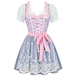 Oktoberfest Outfits Women Dirndl: Bavarian Dress Carnival Festival Beer Costume for Themed Party Aged 30-40