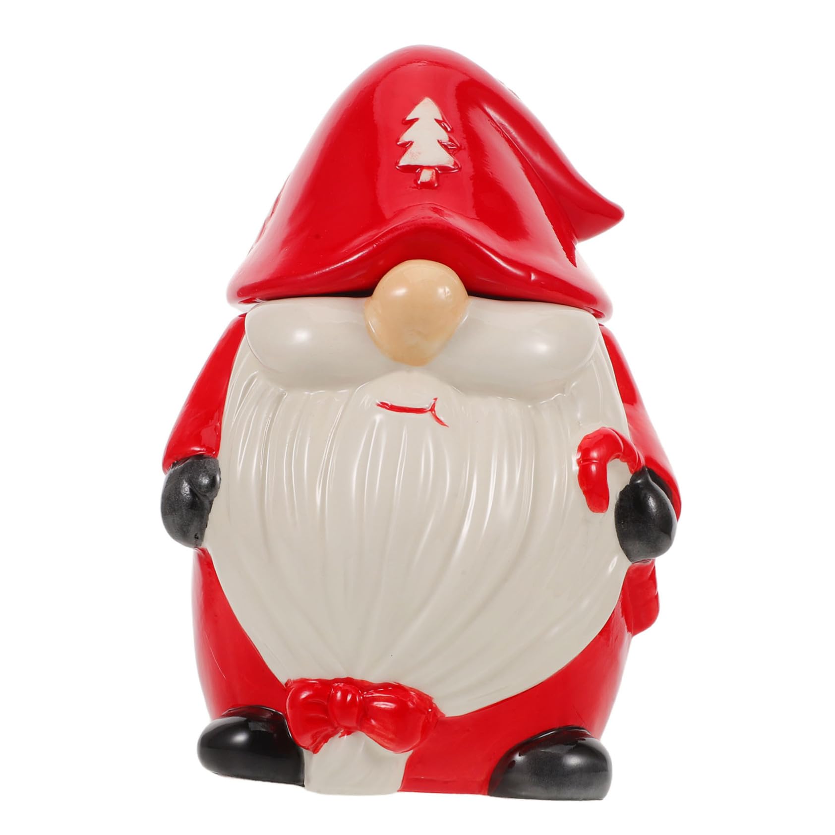 PRETYZOOM Boîte Céramique à Biscuits Forme Sapin de Noël avec Couvercle, Contenant Décoratif pour Snacks et Sucreries