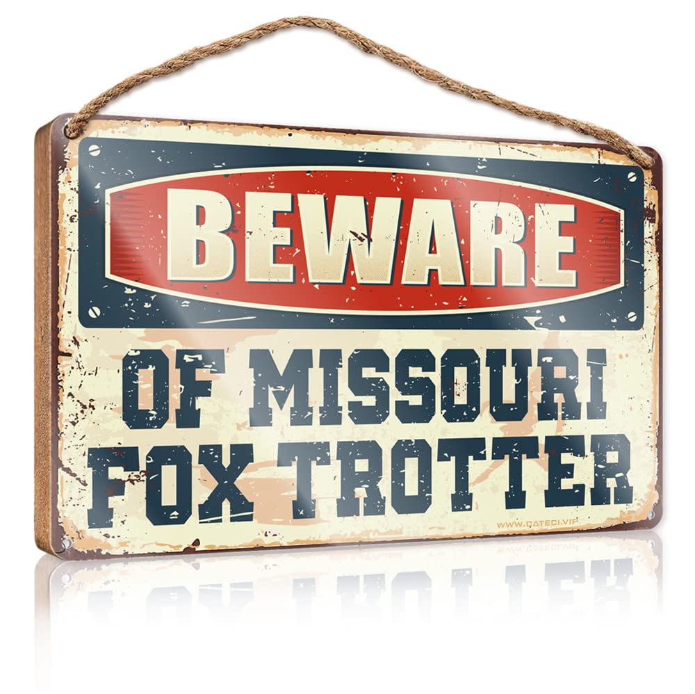 Fall Signs For Front Porch Beware Of Missouri Fox Trotter Wooden Sign(20X30CM)