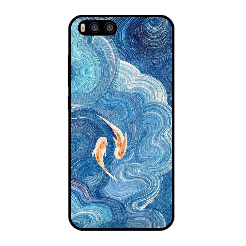 KARTXITAI Cover Compatibile con XIAOMI MI 6 Custodia,Protettiva per Tutto il Corpo Morbida al Tatto,Slim in Silicone TPU con Assorbimento degli Urti e Anti-Graffio - delfino 1