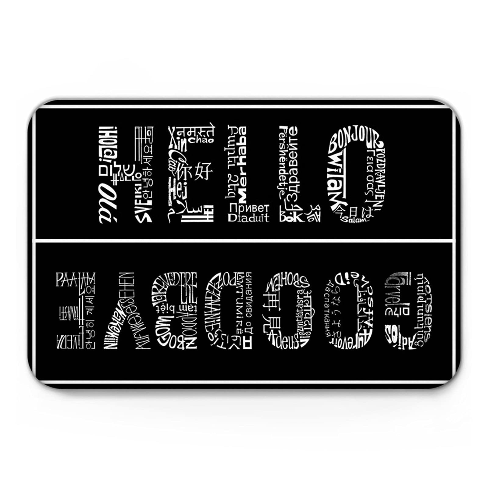 Tappetino da Bagno Welcome And Goodbye Tappeto Ingresso Decorativa