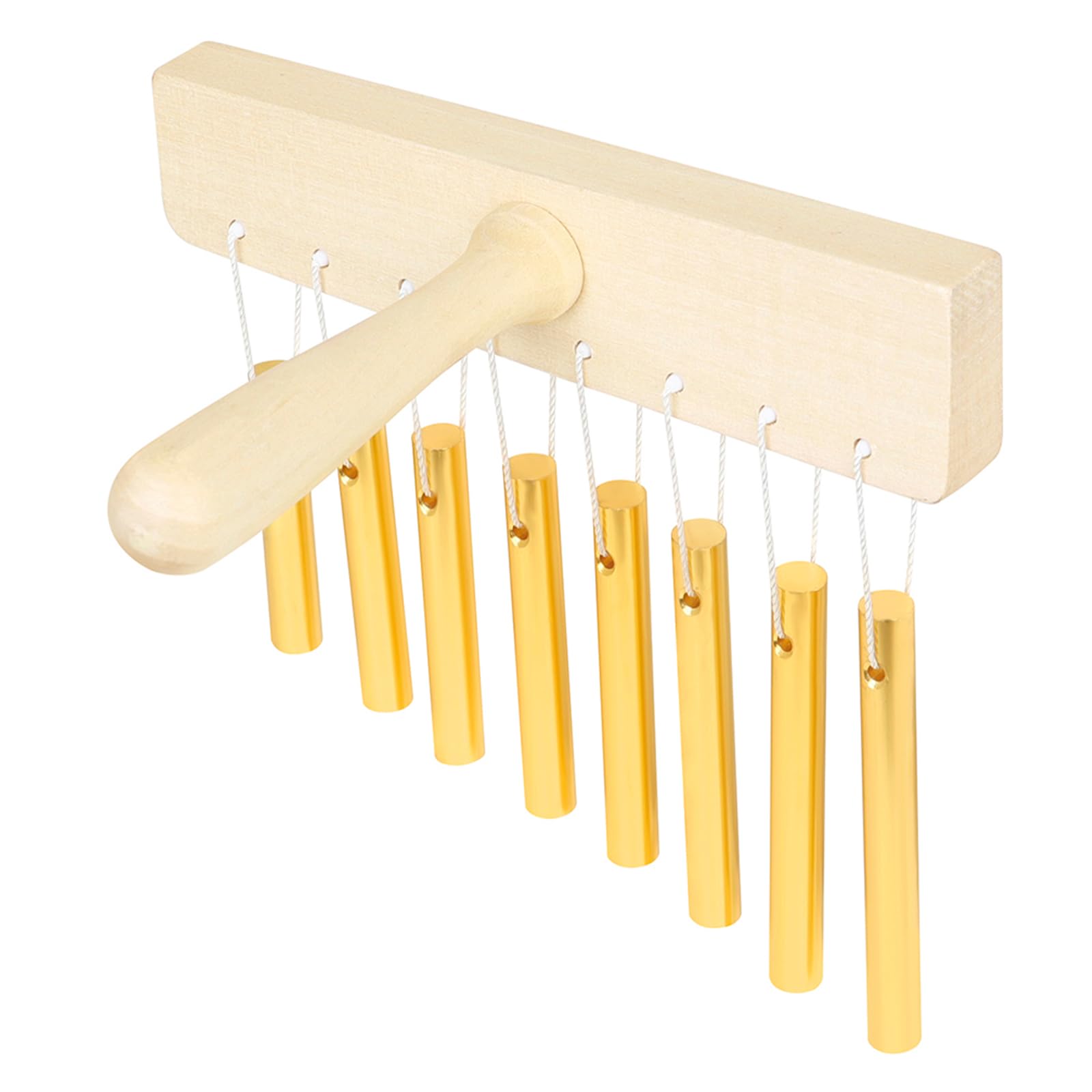 Winds Chimes 8 Tone Hand Bells with Knocker Windchime Chimes Bells Hand Held Winds Percussion Children Toy Windchime
