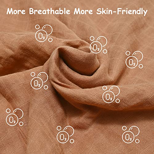 Baby Muslin Swaddle Blankets - Baby Swaddle Blanket For Baby Girl And Baby Boy, Soft Organic Bamboo Cotton Muslin Blanket, Light Breathable, Swaddle Wrap Receiving, 2 Pack, 47 X 47 Inches #TOP3