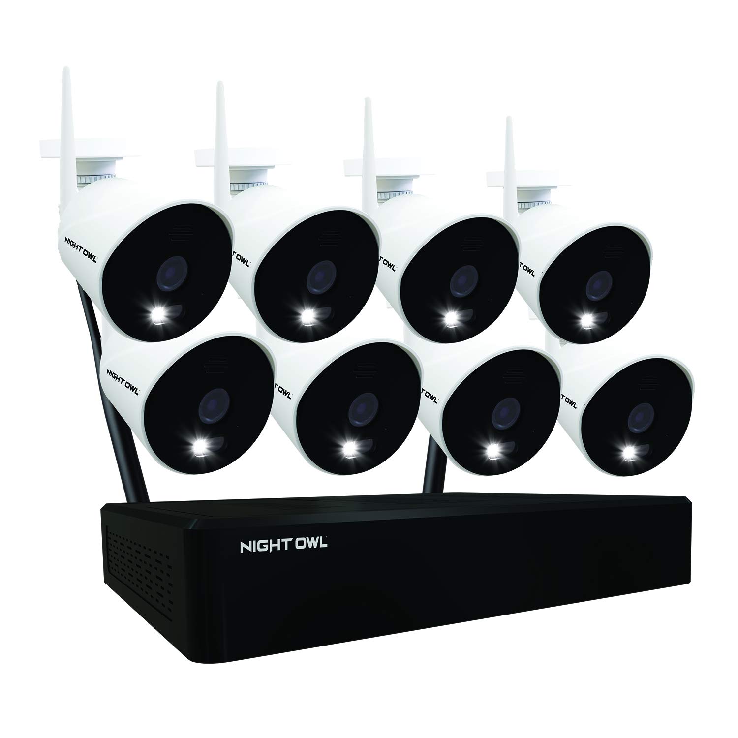 Night Owl 1080p Wi-Fi Smart Security System with 8 AC Powered 1080p HD Wi-Fi IP Indoor/Outdoor Cameras with Night Vision a...