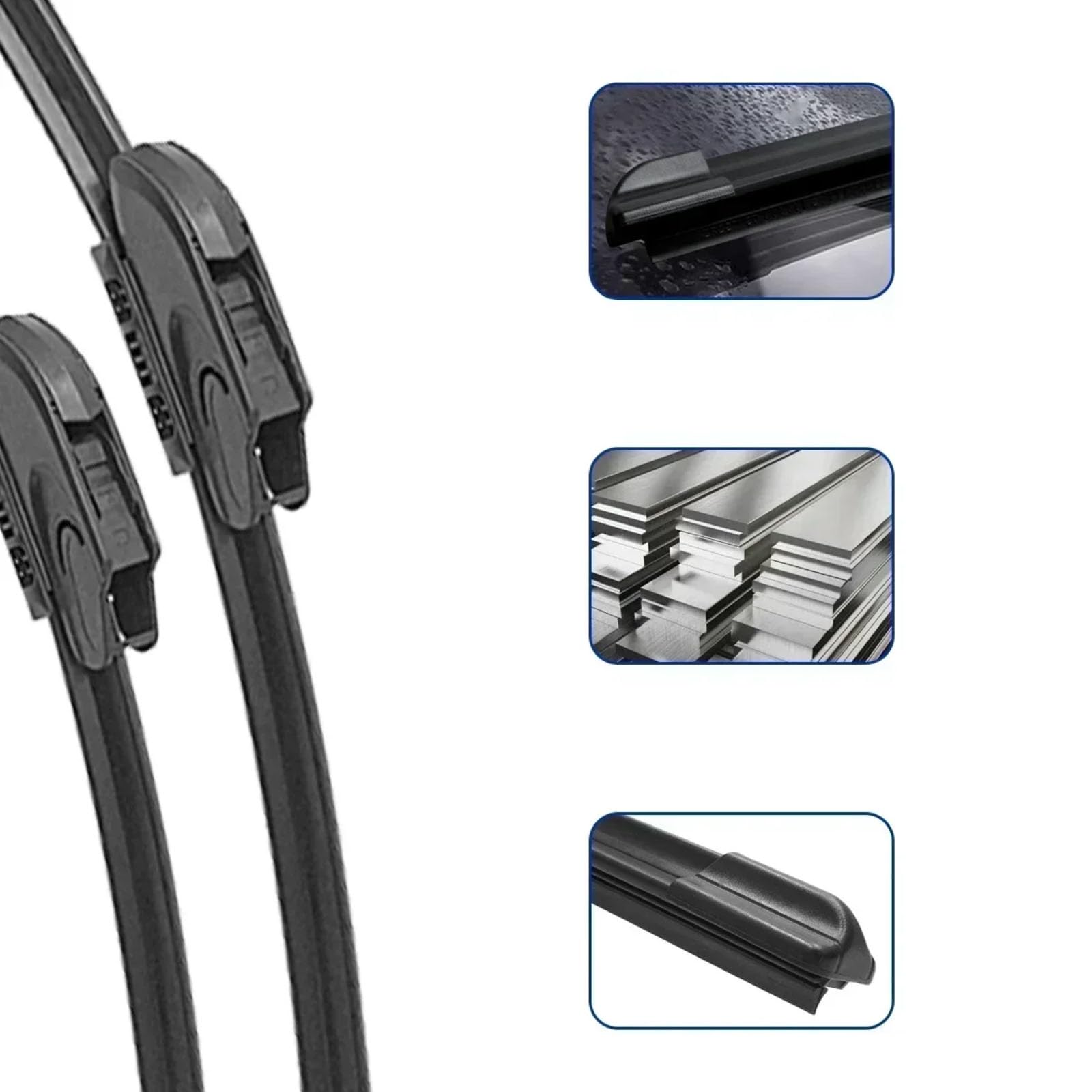 Escobilla coche Recambios Escobillas Limpiaparabrisas Compatible Con Fiat Para Punto 188 1999-2004 2005 Juego Ventana Delantera Y Parabrisas Trasero(4Front)
