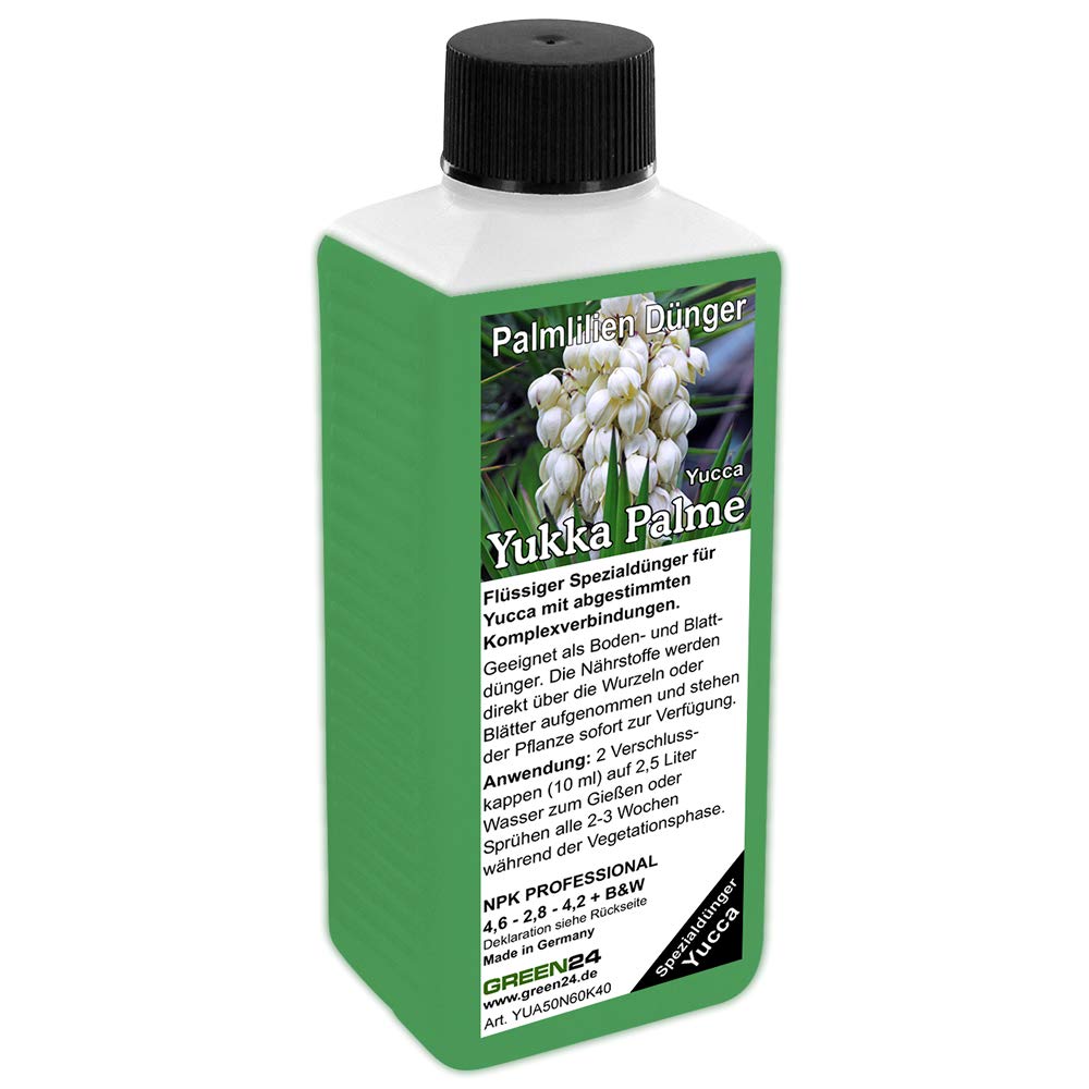 Yukkapalmen Dnger Yucca dngen Palmlilien, Premium Flssigdnger aus der  Profi Linie : Amazon.de: Garten