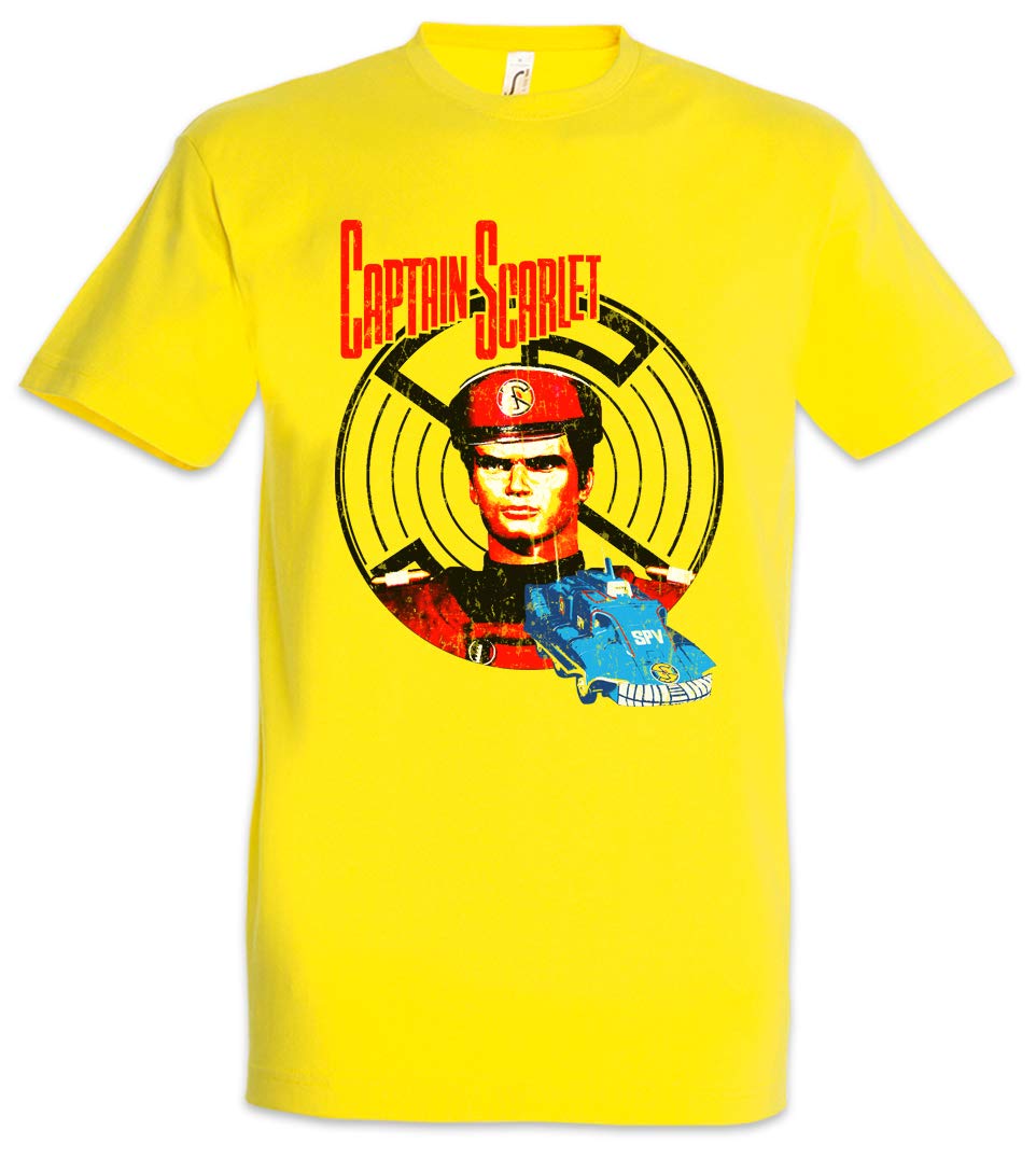 Urban Backwoods Captain Scarlet Men T-Shirt Yellow Size L