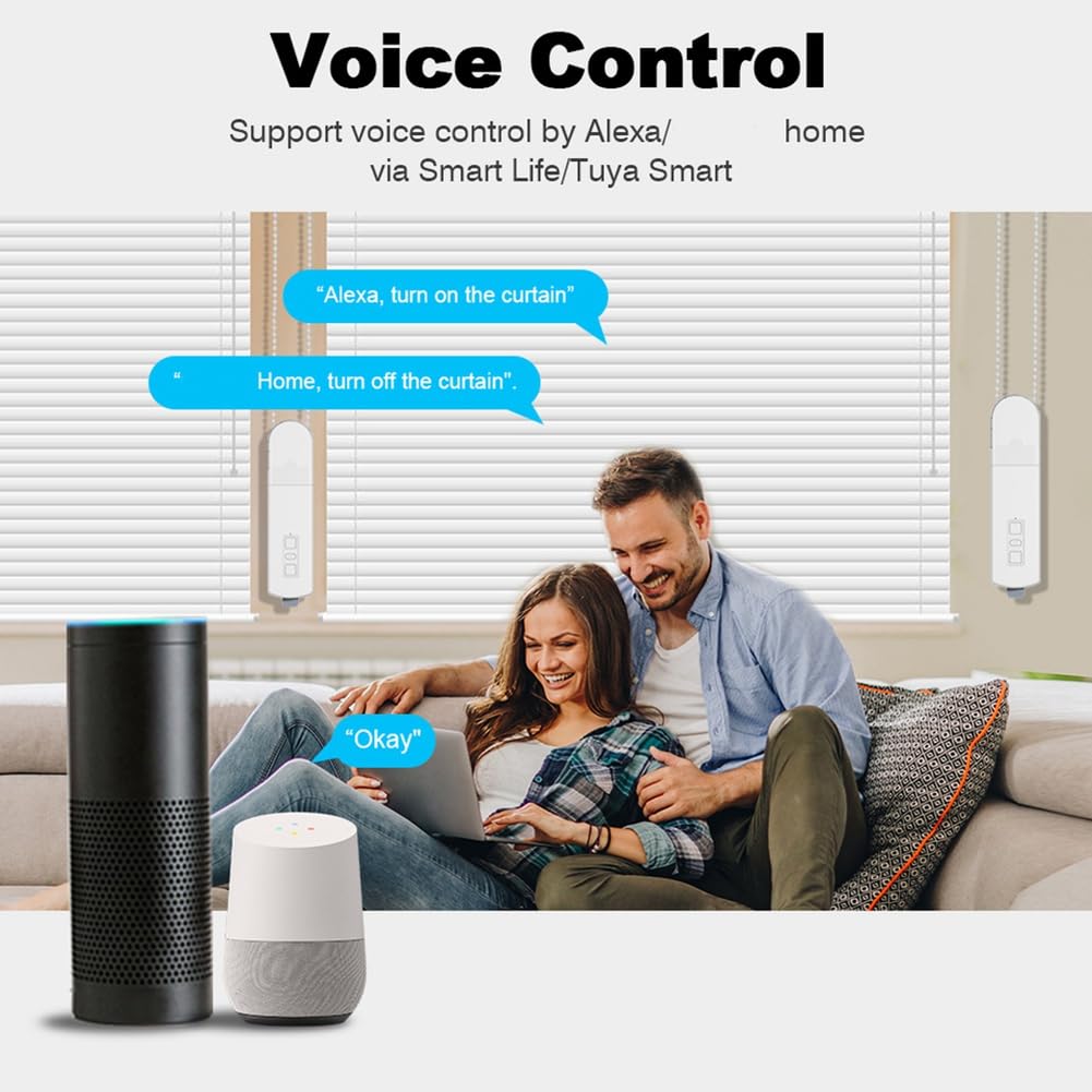 Motore per Tende Elettriche Tuya Zigbee con Pannello Solare, Controllo Vocale, Motore per Tende Automatiche.