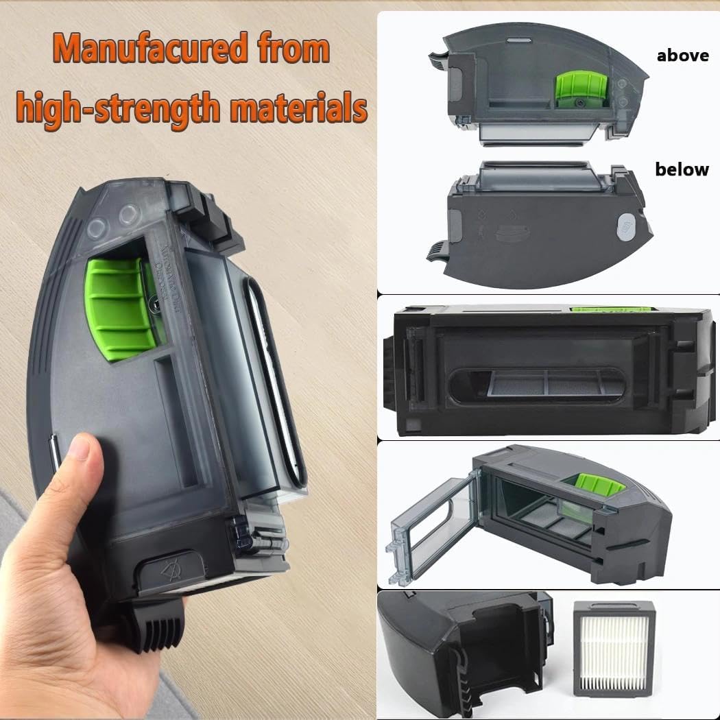 rameng Cestino per Roomba I&E Serie, Contenitore per la Polvere per Robot iRobot Roomba E5 E6 i1 i3 i4 i5 i6 i7/i7+/i8, Ricambio del Contenitore per Polvere per Roomba E5 E6 i1 i3 i4 i5 i6 i7/i7+/i8