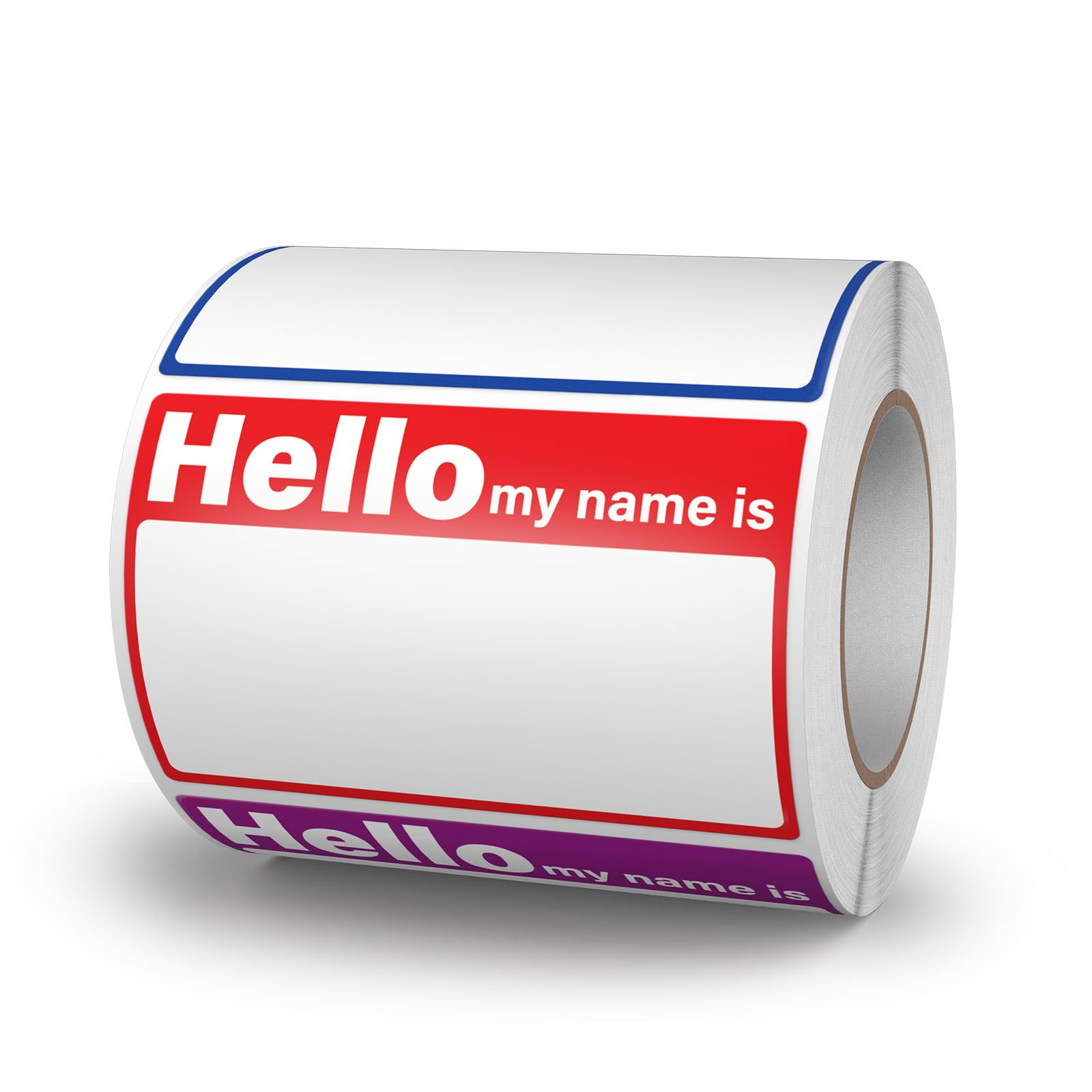 500 PCS Name Tag Labels 76×50mm Hello My Name is Coloured Name Badge Stickers Waterproof Self-Adhesive Removable Decals for Office Classroom