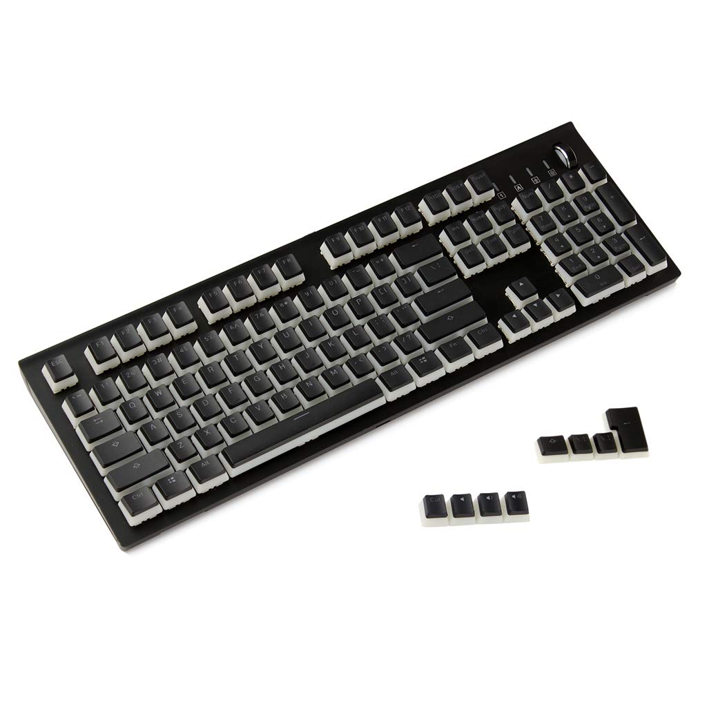 YMDK108 PBT Double Shot Shine Through ANSI ISO OEM Profile Pudding Keyset Keycap for MX Mechanical Keyboard