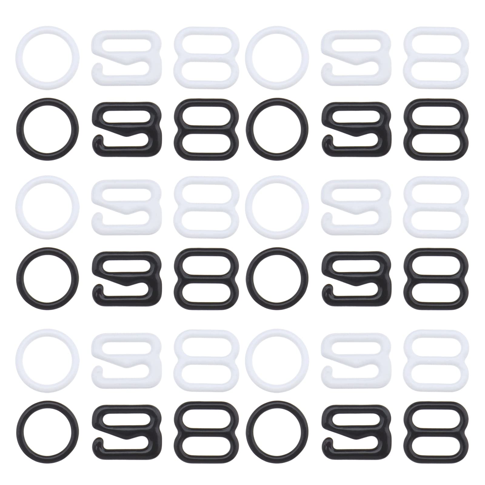 YINETTECH 120PCS Swimsuit Bra Hooks Lingerie Strap Slides and Rings 8mm Bra Strap Slide Hook Clasp Bra Adjuster Bra Strap Rings for Bra Slips Garter Corsets