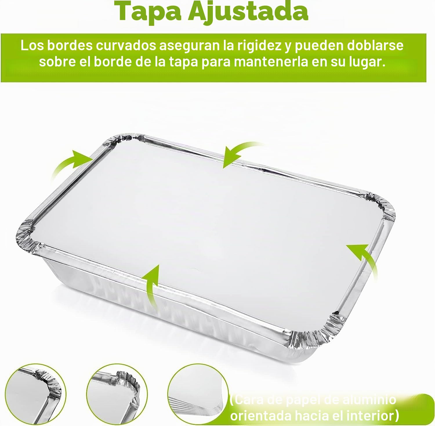 SENENQU 30 Piezas Bandejas Aluminio Desechables 2200 ml con Tapa, Recipientes Rectangulares para Horno, Asar, Congelar y Transportar Comida en Catering, Buffet, Barbacoa y Cocina Diaria