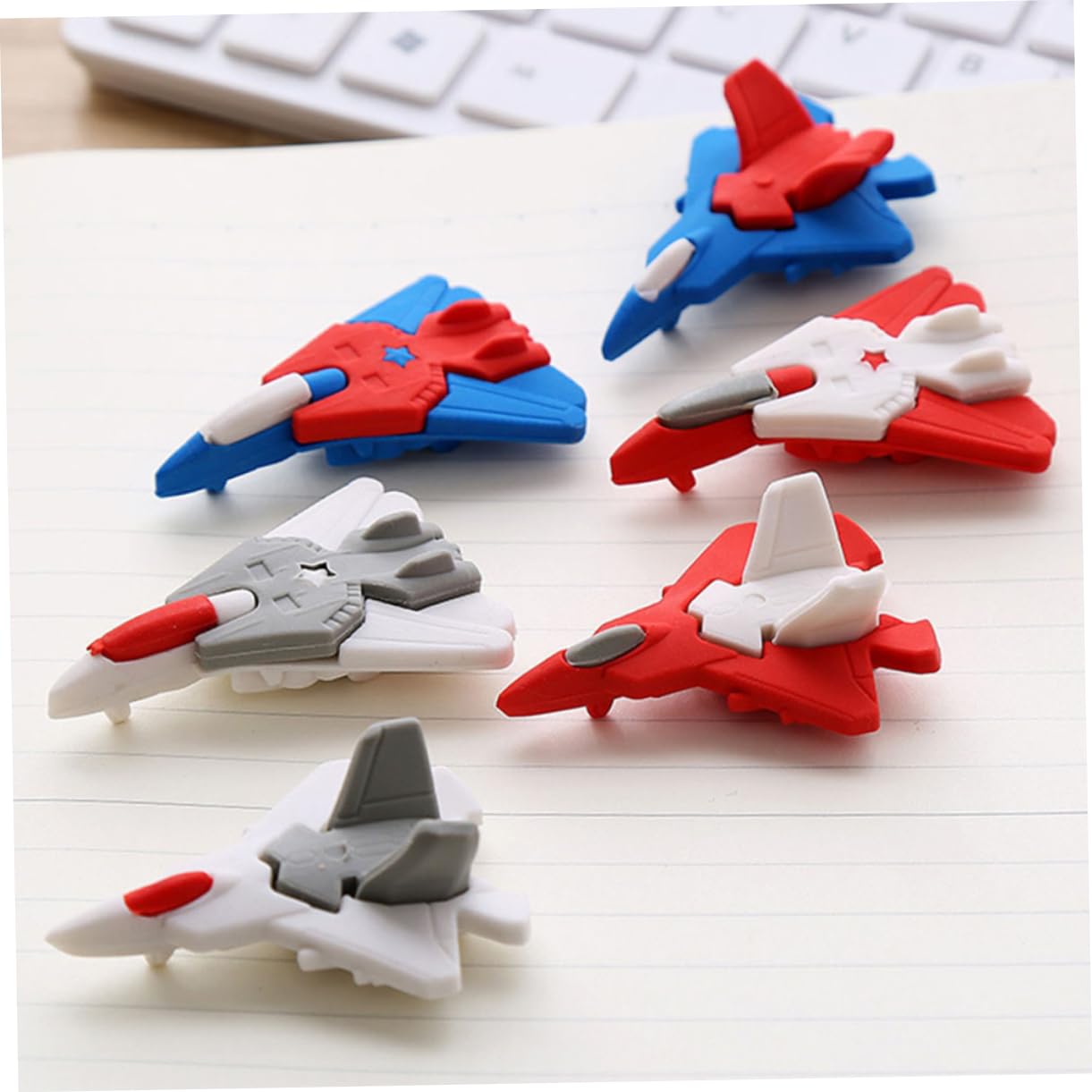 48 Pièces Gomme d'avion Petites Gommes pour Enfants Gommes pour Petits Enfants Kawaii Mini Étudiants Amusantes pour Étudiants Éducatives en Vrac