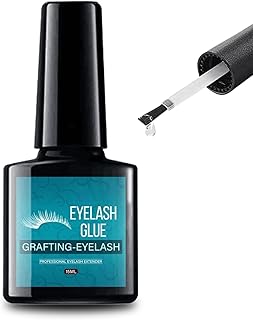 Lash Glue Clear, False Eyelash Glue Express Drying False Eyelash Extension Glue, Individual Lash Glue, Strong Hold Waterproof Lash Adhesive with Lashes Brush, 15ml
