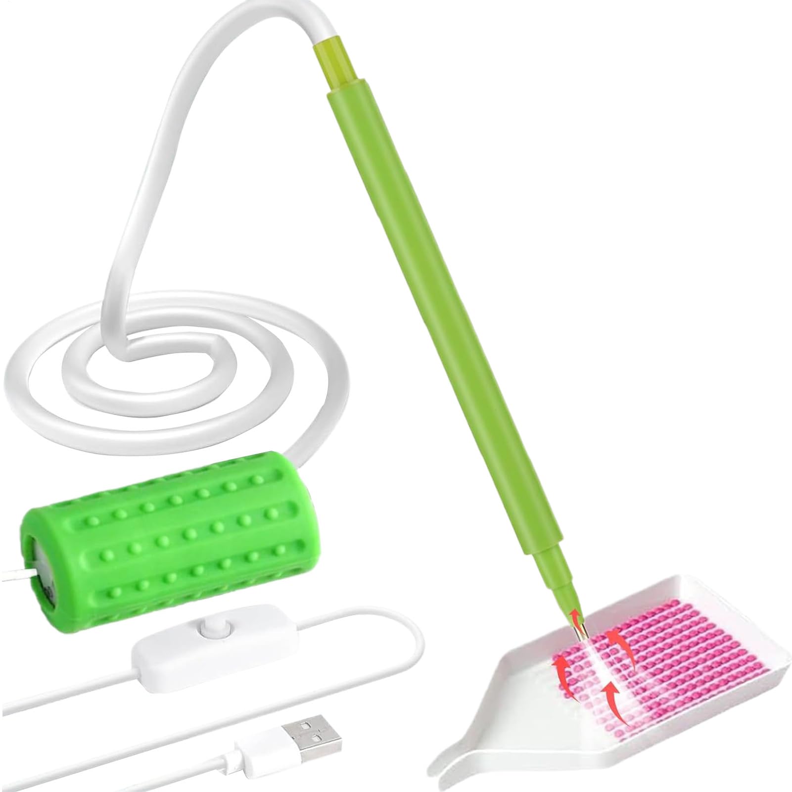 Stylo électrique pour art avec pierres précieuses et strass avec ventouse