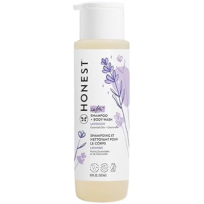 The Honest Company 2-in-1 Cleansing Shampoo Body Wash Refill Carton Gentle for Baby, Naturally Derived, Tear-free, Hypoallergenic, Lavender Calm, 32 fl oz