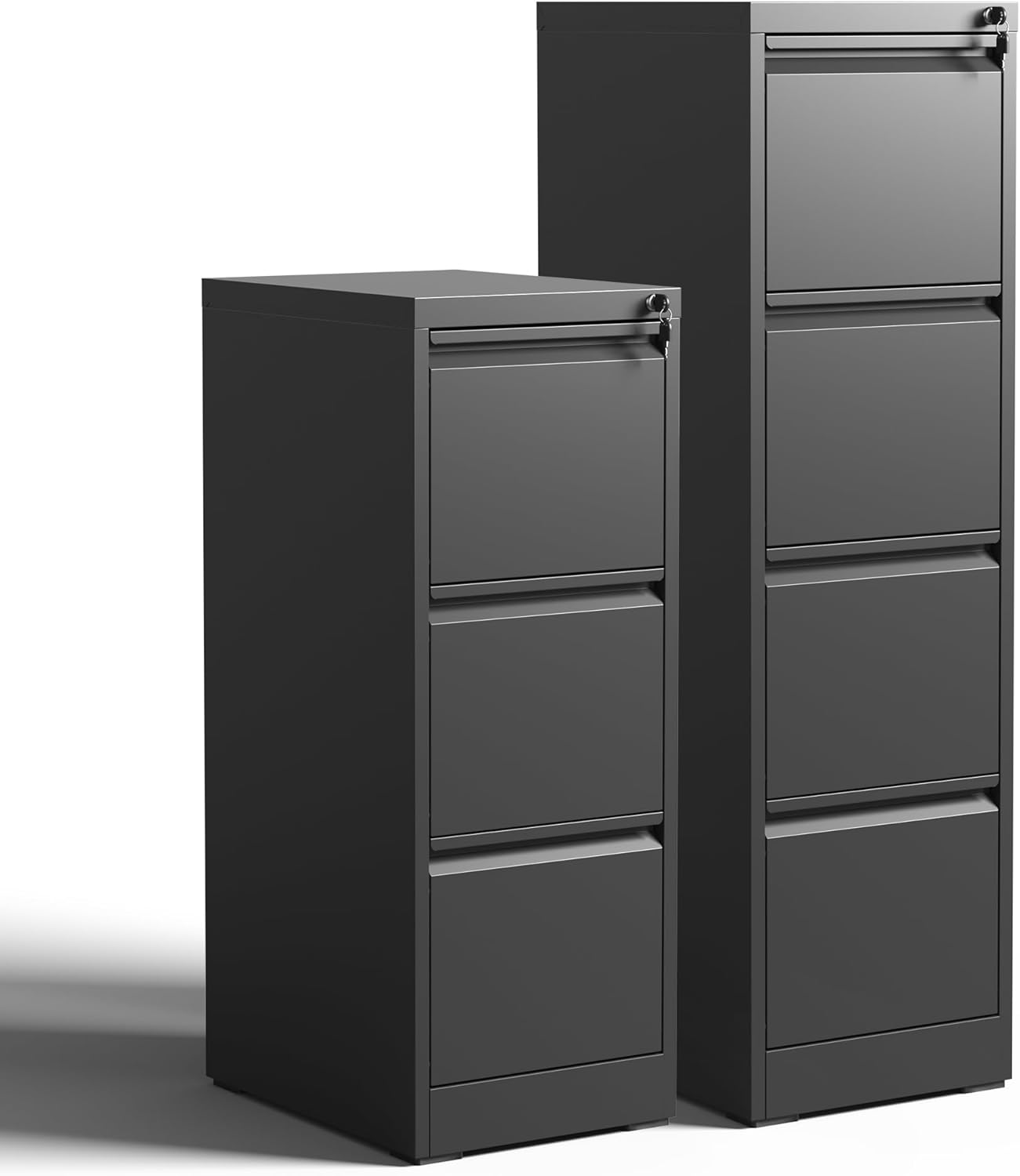 Yukimo 3 Drawer File with Lock and 4 Drawer File