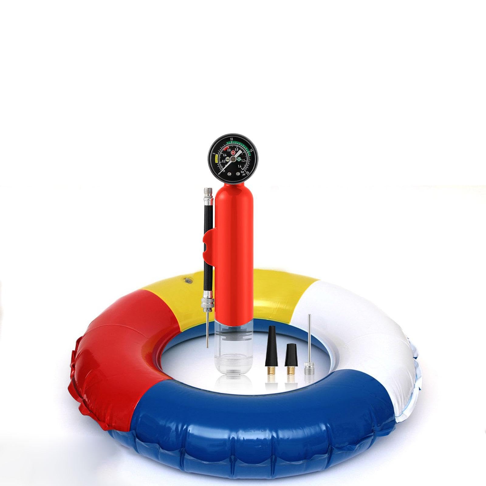 SECRET DESIRE Ball Pump with Pressure Gauge Lightweight Yoga Ball Portable Basketball Pump Red-image-27