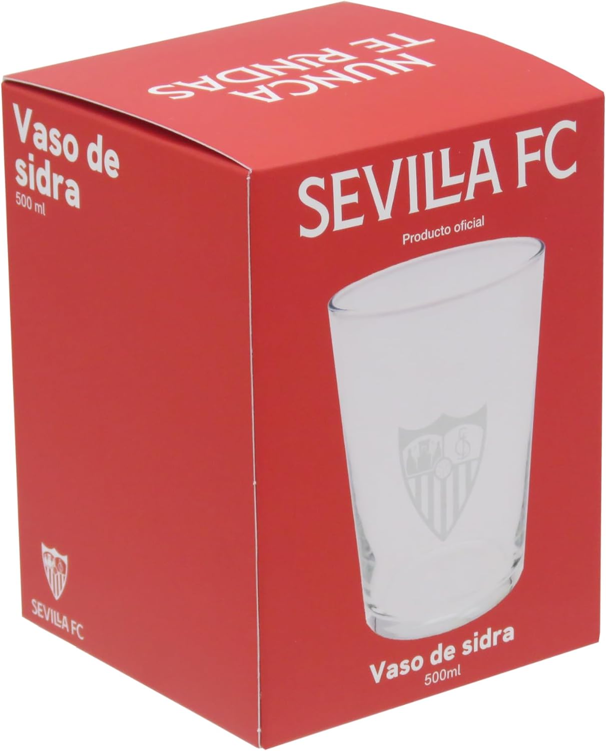 Sevilla FC Cider Glass, Durable, Dishwasher and Microwave Safe, 500ml Capacity, Official Product