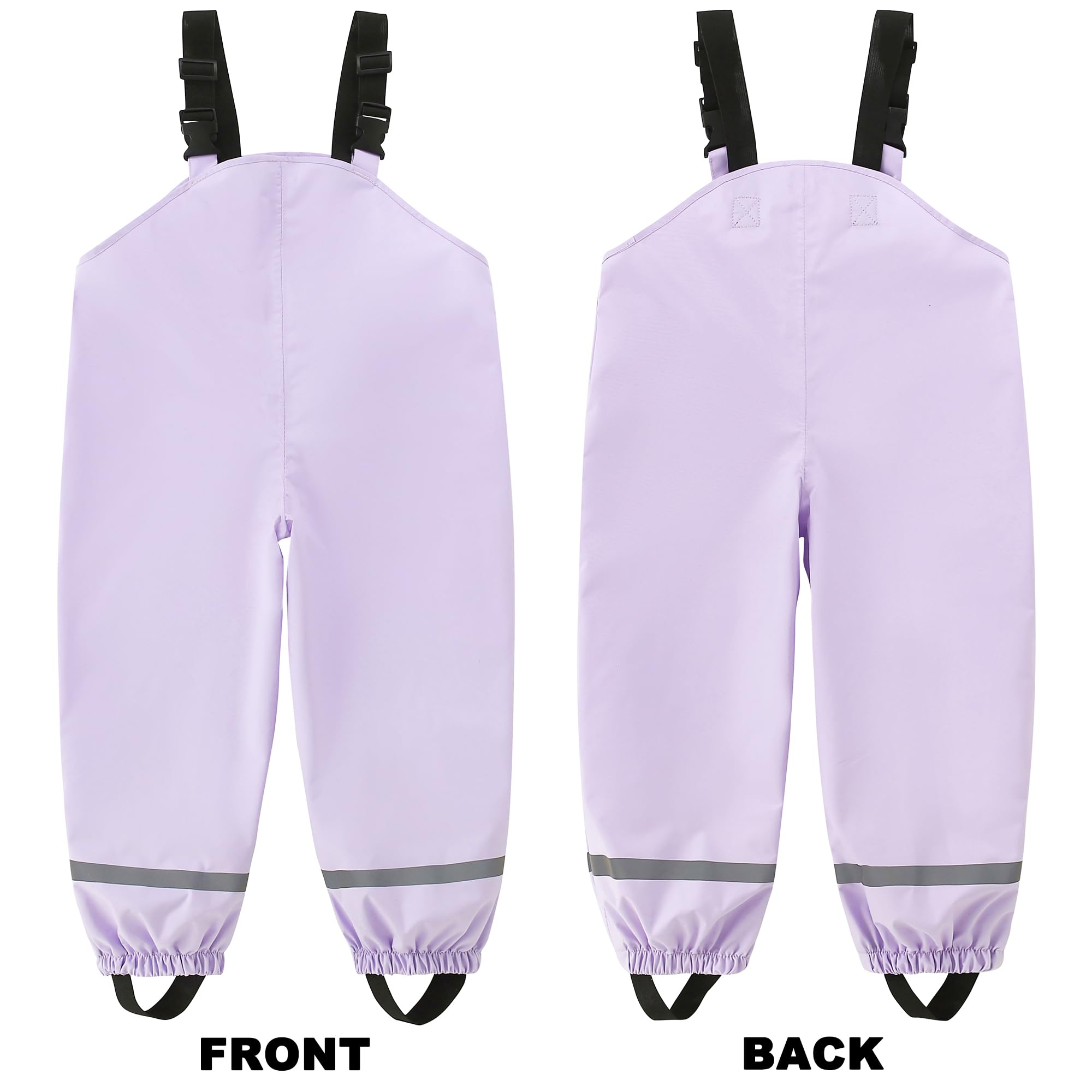 Enfant Pantalon Imperméable, Filles Garçons Pantalon de Pluie Salopette Combinaison de Pluie Réutilisable Vêtements de Pluie