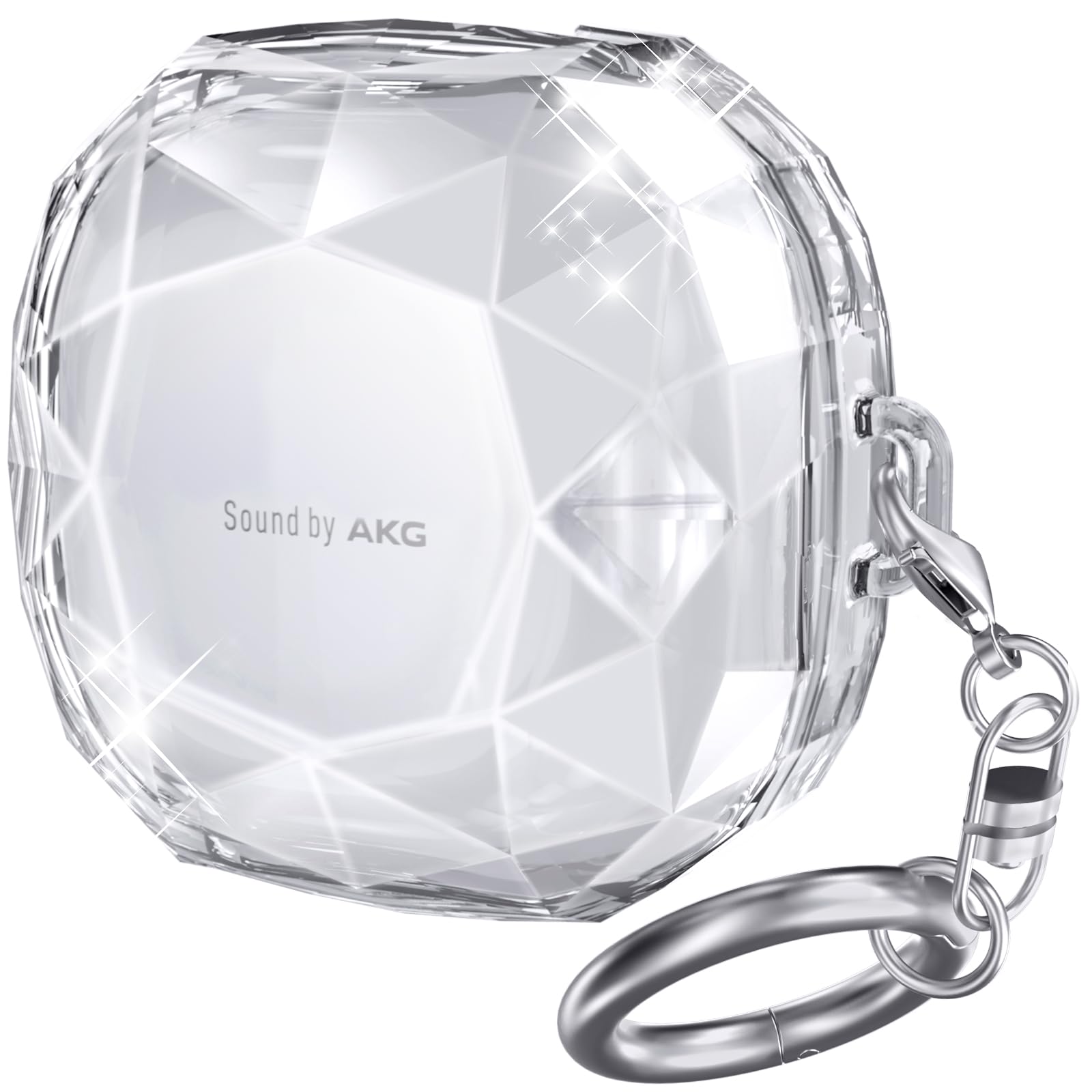 AHASTYLE Galaxy Buds Case - Hard PC Shockproof Protective Cover with Keychain (Clear)