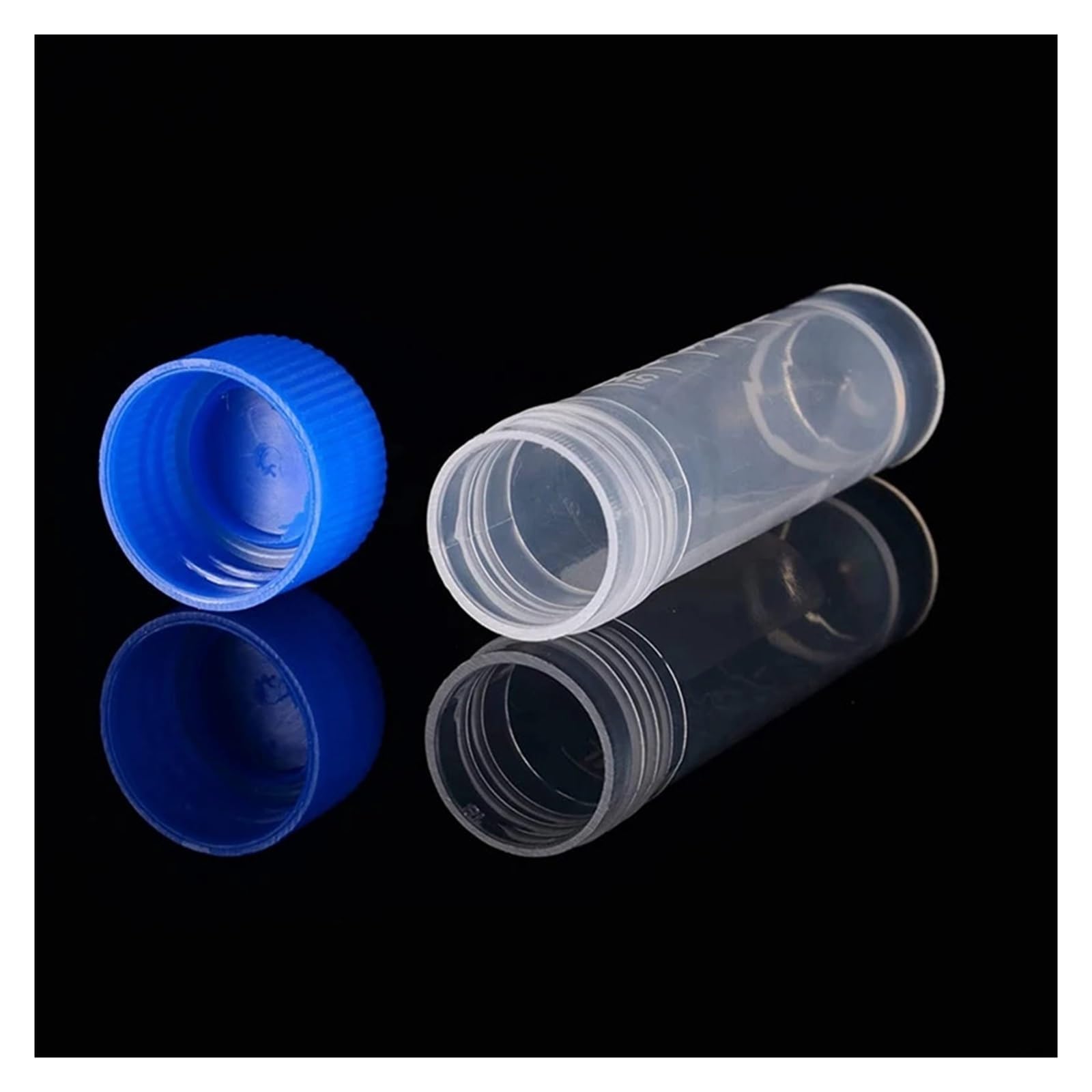 EDVTK35 400Pcs 5Ml Plastic Graduated Vial Storage Container Test Tubes With Screw Caps