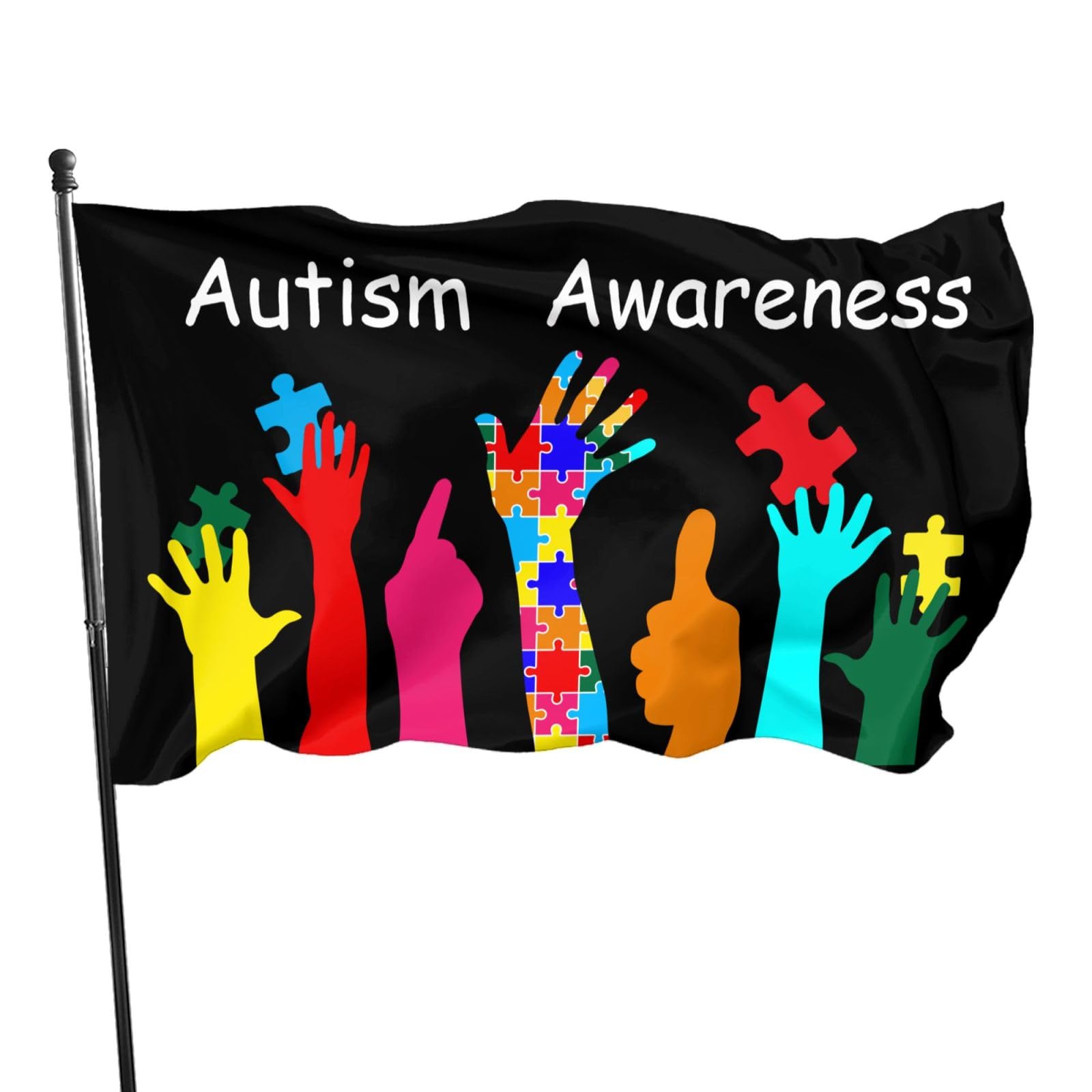 Autism Awareness Flag 3x5 Ft Outdoor Indoor With Grommet Home House Garden Yard Banner Decorative Sign โ image 1