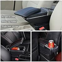 Vista 5 de Compatible con caja de reposabrazos de cuero para consola central de automóvil, SUZUKI SX4 2008 2009 2010 2011 2012 2013 2014 2015 2016 2017