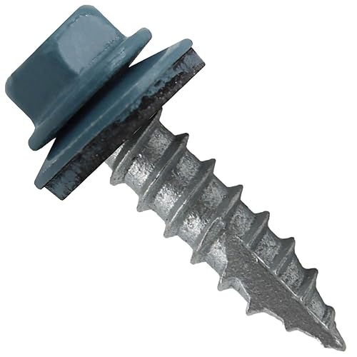 Miniatura 4 de Tornillos de techo de metal #14 (250) tornillos x tornillo de techo de hoja de cabeza hexagonal de 1 pulgada. Tornillos de metal