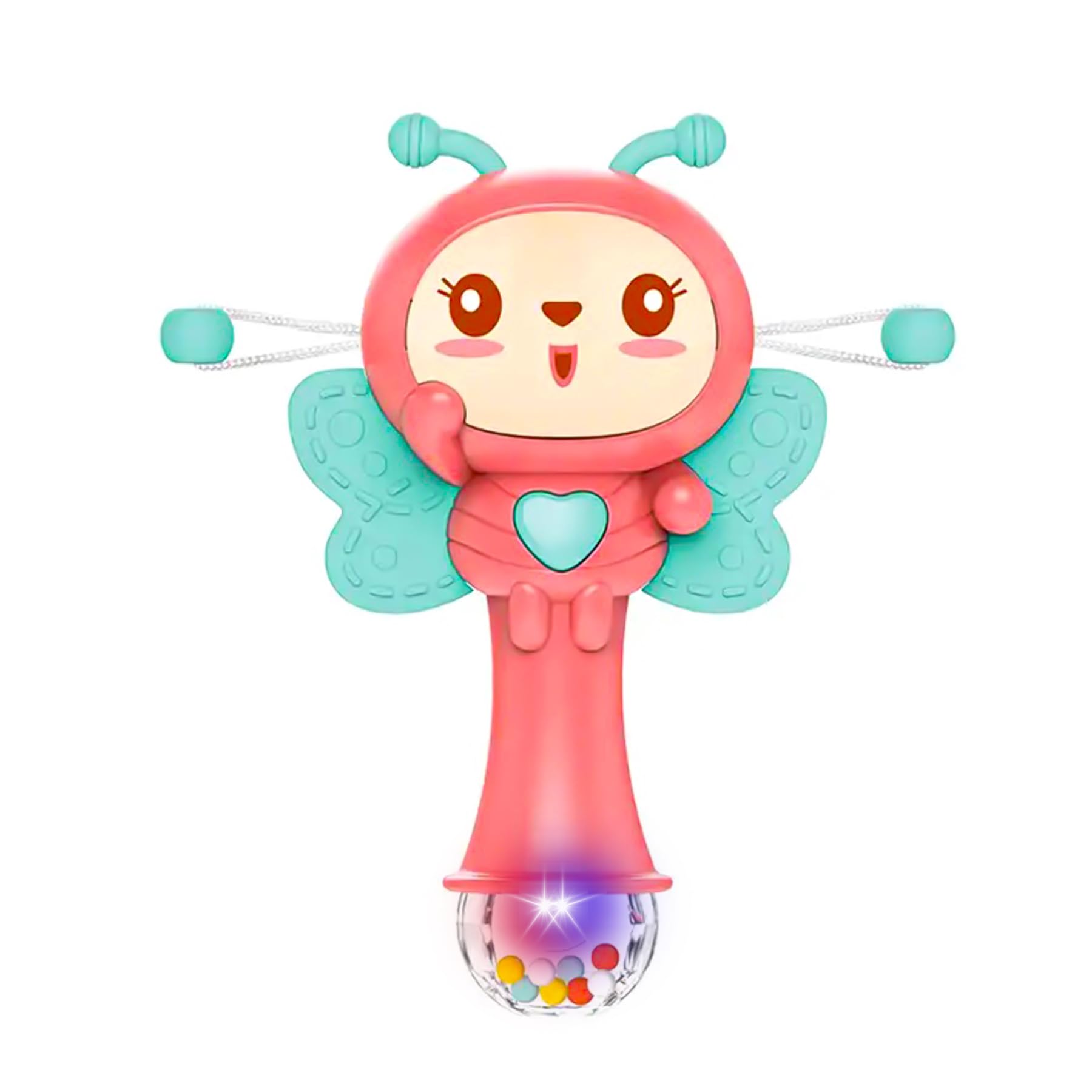 WISHKEY Plastic 3-in-1 Rattle Drum Teether Toy with Lights and Music, Adorable Butterfly Design Rattle Toy for Toddlers, Non-Toxic BPA Free Rattle Teether Toy, Assorted, 3+ Years (Pack of 1) (B0DH4JR8HG) Amazon Price History, Amazon Price Tracker