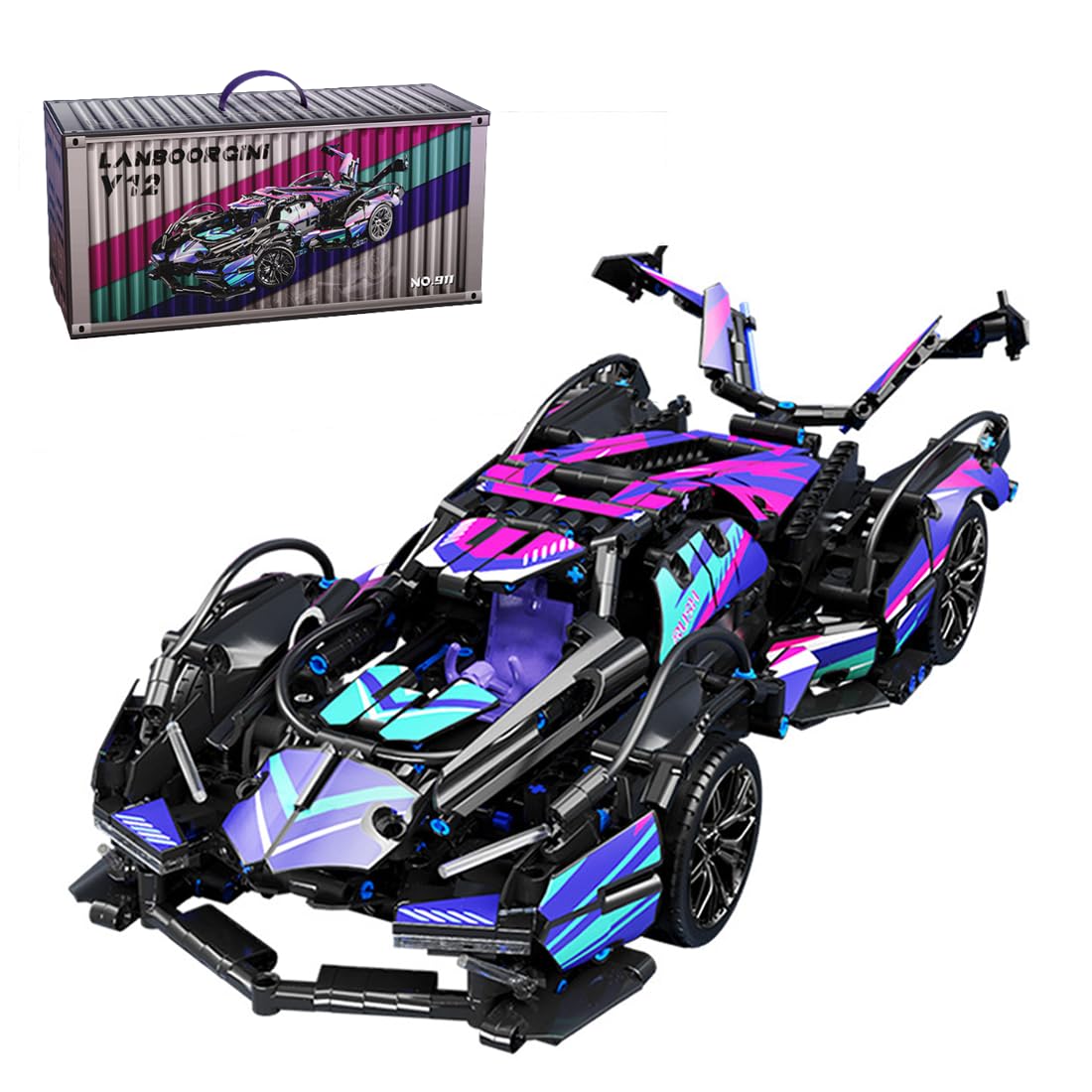 KeKeDuo Racing Car Model Building Set, Supercar Model Engineering Toy