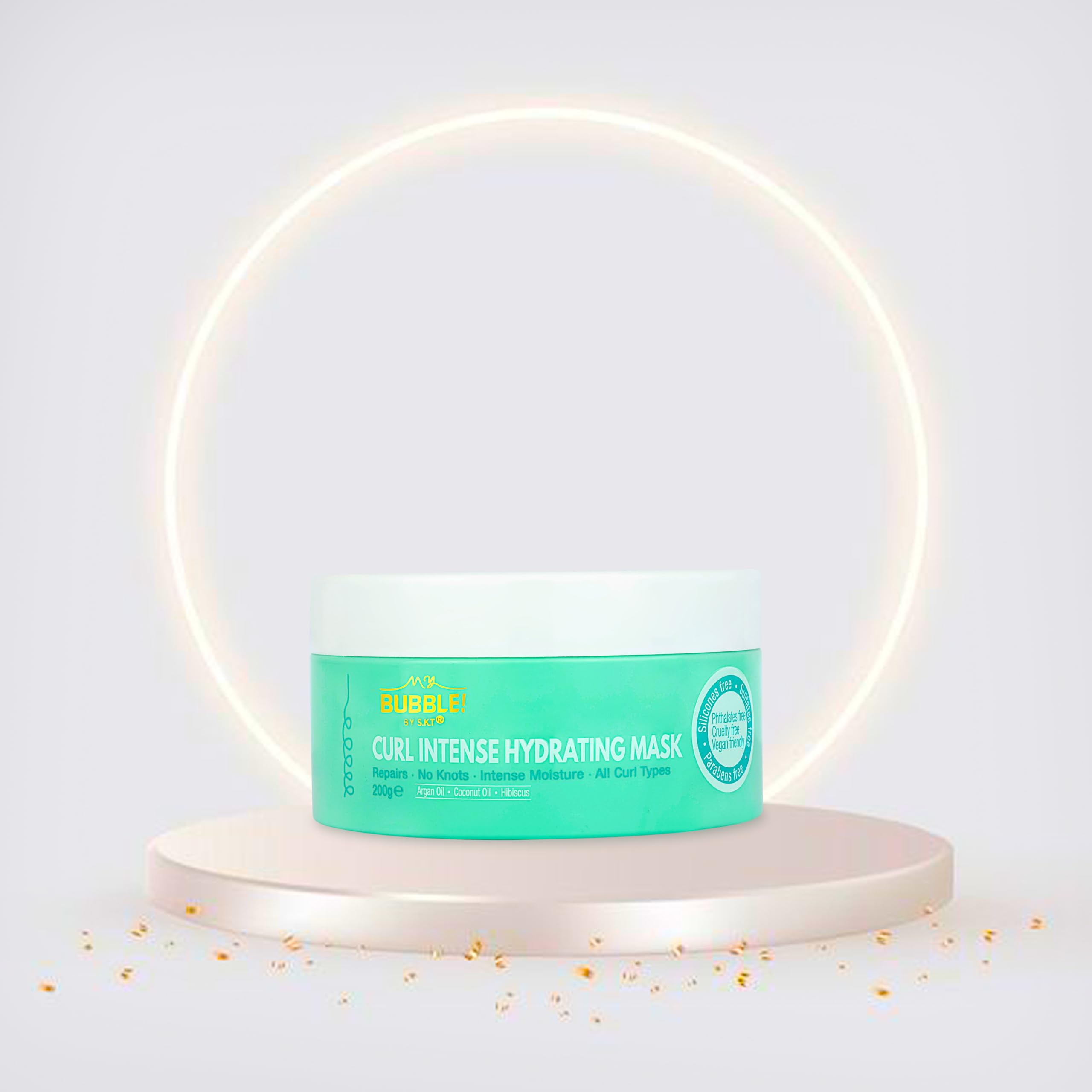My Bubble! Curl Intense Hydrating Mask 200g with Argan, Coconut & Hibiscus for all curly hair types vegan, silicone free - Image 3