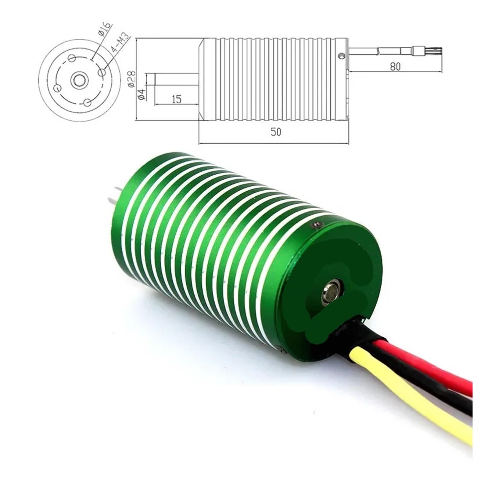 Silnik bezszczotkowy 2850 1/14 1/12 Pojazd terenowy 300-450 mm Łódź zdalnie sterowana 65(2850 4400KV 4.0mm)