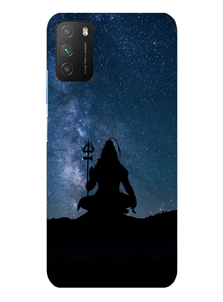 TRUEMAGNETPremium ''Lord Shiva'' -(Under The Milkyway) Printed Hard Mobile Back Cover for Xiaomi Poco M3, Designer & Attractive Case for Your Smartphone