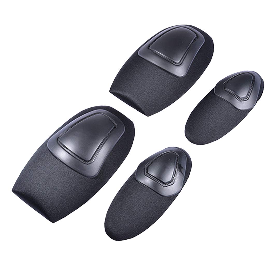 Fansport 4PCS Protective Gear Set Elbow Pad Soft TPR Knee Pad for Outdoor Sport