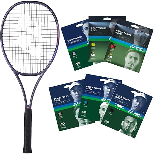 Yonex Percept - Raqueta de tenis (100 litros) (azul marino medianoche) - Encordada con tu elección de cuerda