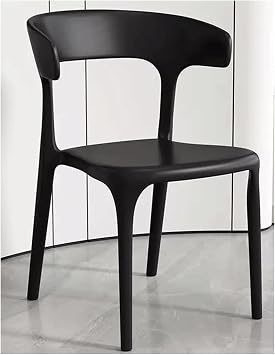 Plastic Dining Chair Stackable Outdoor Patio Chair Armless Lounge Chair with Backrest 400kg Weight Capacity for Restaurant Backyard Lawn Bistro Deck