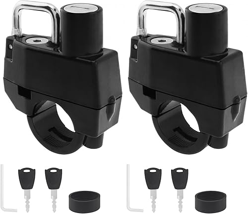 Cerradura de casco de motocicleta antirrobo, cerradura de seguridad para casco a prueba de manipulaciones con 2 llaves, para motocicleta, scooter,