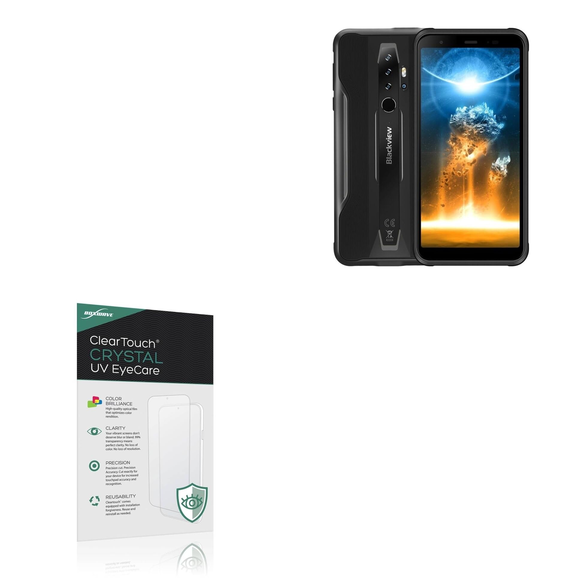 BoxWave Screen Protector Compatible With Blackview BV6300 Pro - ClearTouch Crystal Anti-UV EyeCare (2-Pack), Filters out Harmful Blue Light Reduce Fatigue
