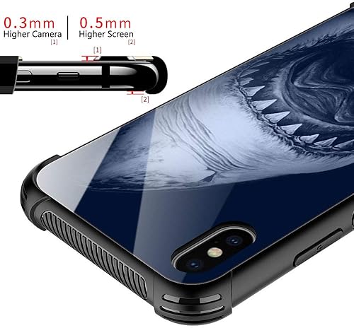 Miniatura 2 de Funda para iPhone Xs Max, de cristal templado 9H para iPhone Xs Max, diseño a prueba de golpes, antirrayones, para Apple iPhone Xs Max de 6.5