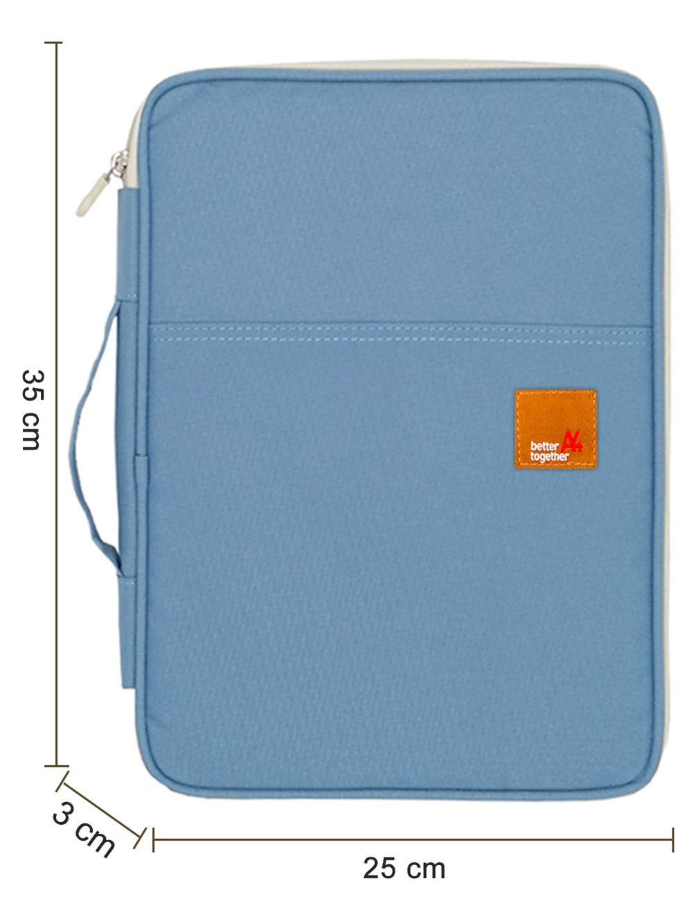 mygreen A4 Größe Reisen Dokument Fall Halter Brieftasche Datei Ordner Organizer Nachricht Tasche Hellblau