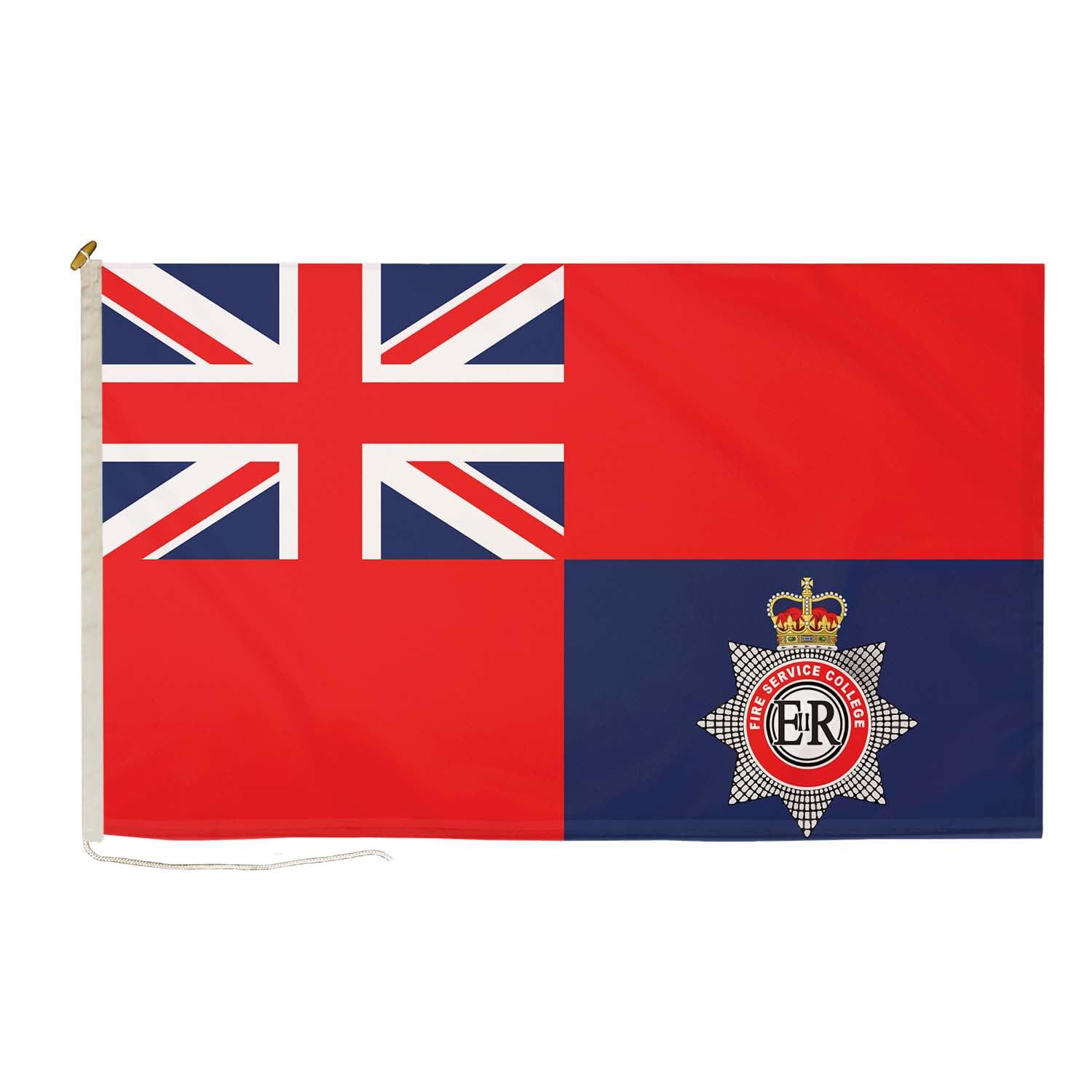 DuraFlag Fire Service Ensign Small Courtesy Flag 20x12 Inch Premium Quality With Rope & Toggle Reinforced Stitching 50x30cm UK Fire Service Maritime Ensign Flag Heavy Duty Polyester