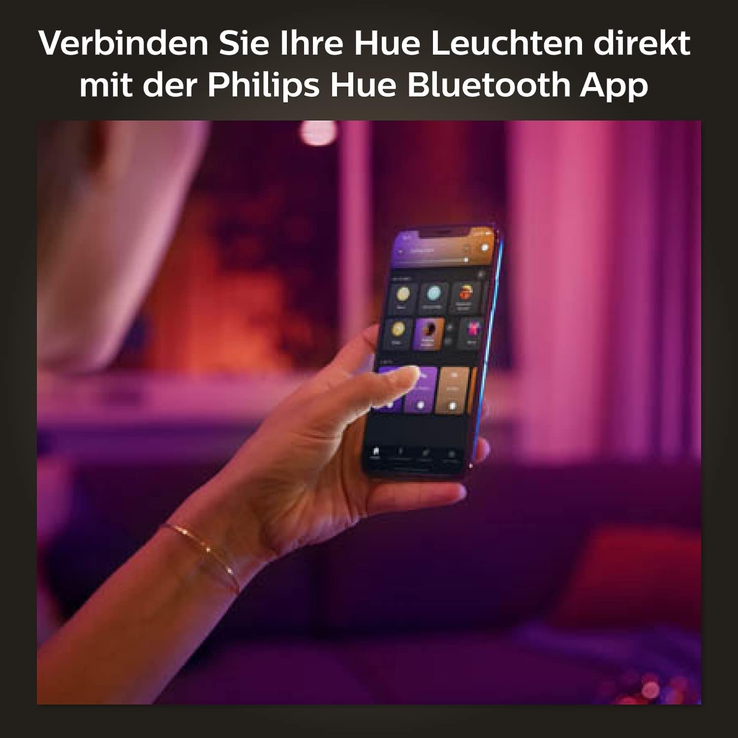 Philips Hue White & Color Ambiance Centura runde Einbauspots 3er Pack (1.050 lm), dimmbare Deckenlampen mit 16 Mio. Farben, smarte Lichtsteuerung, schwarz