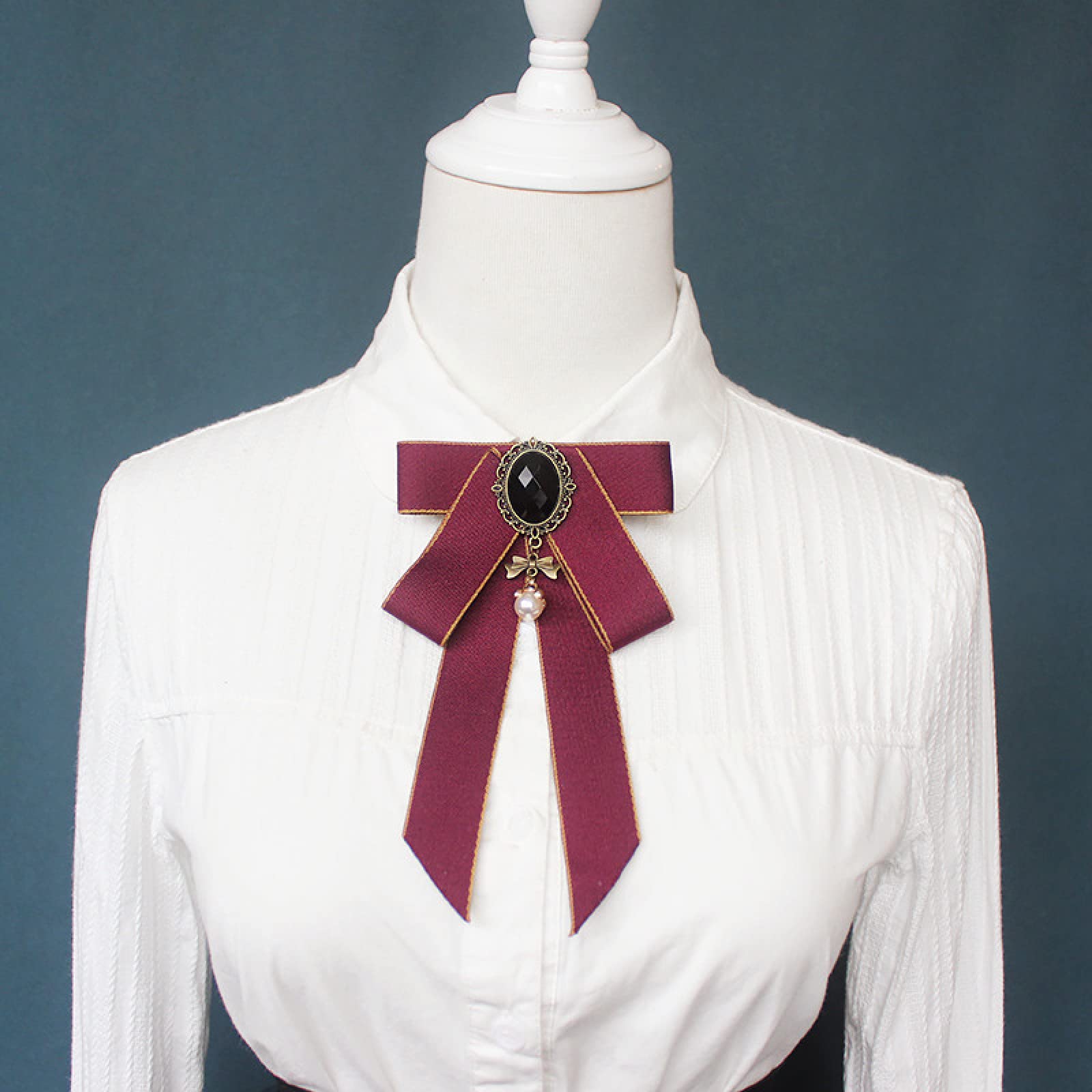 papillon già annodato, Con un giro, splendido papillon vintage da uomo, donna, unisex, con nastro elastico regolabile fisso